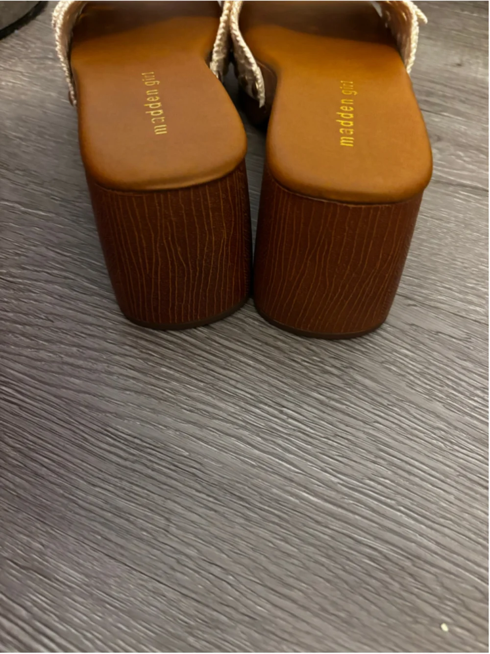 Madden Girl Platform Sandals Beige Brown Size 7.5